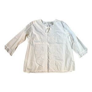 Liz Claiborne White Poplin Shirt Casual Lightweight Women’s  Size Medium